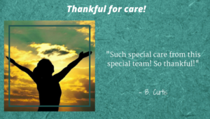 Patient testimonial: Such special care from this special team